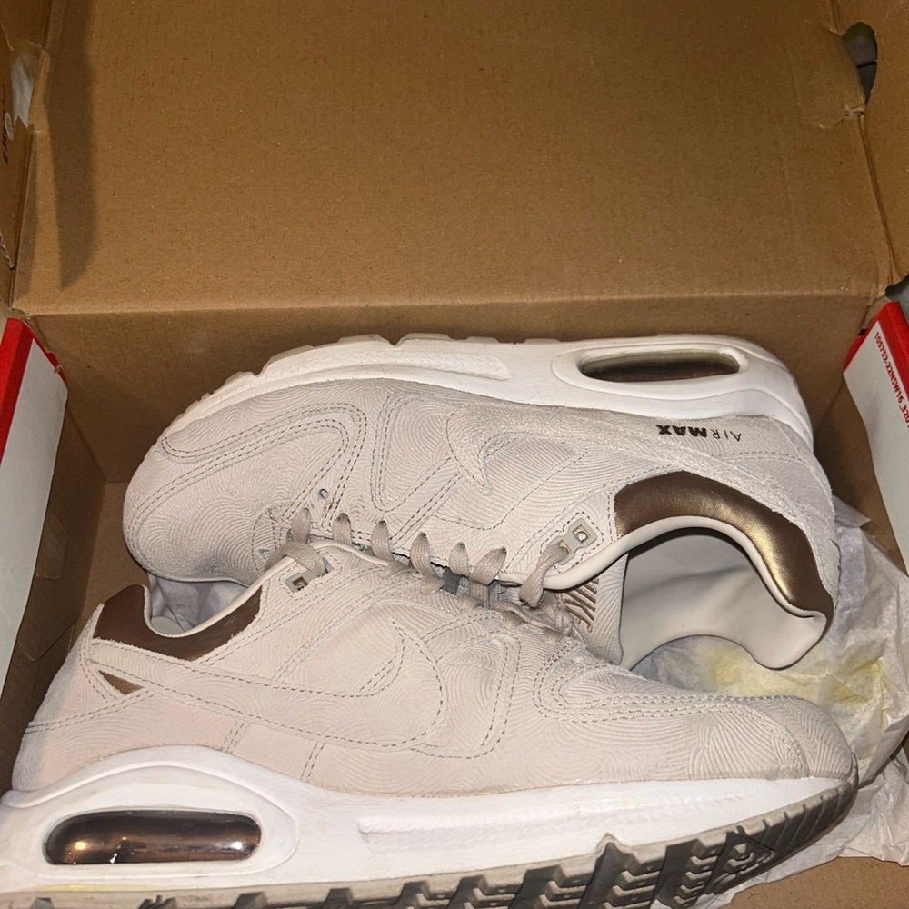 Nike Cream and Brown Sneakers with Air Cushioning